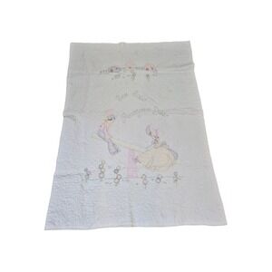 Vintage Handmade See Saw Marjorie Daw Nursery Rhyme Storybook Quilt Heirloom